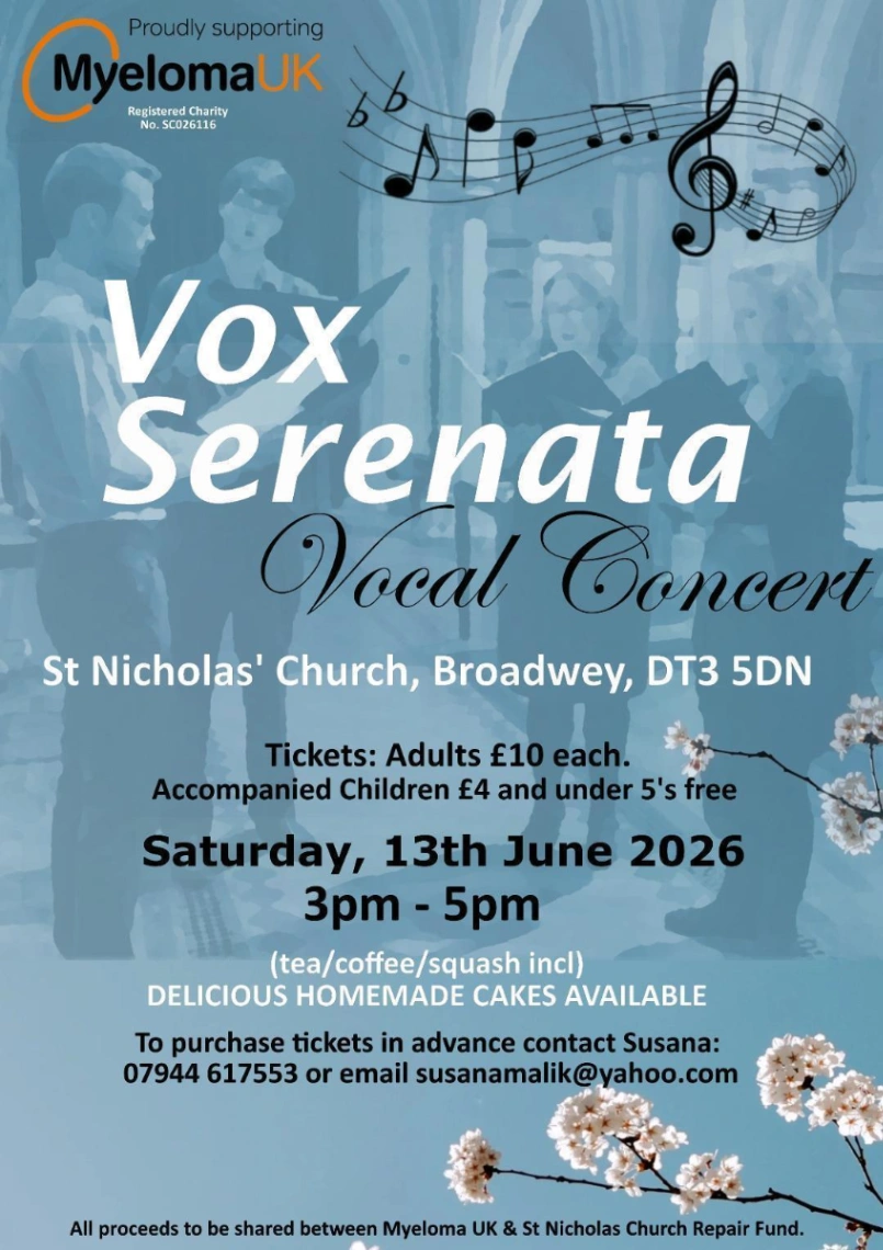 Charity Concert By Vox Serenata In Aid Of Myeloma Uk St Nicholas Church Repair Fund
