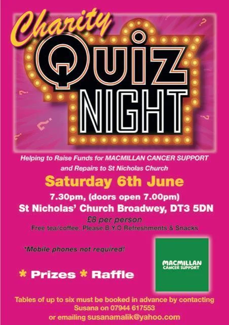 Charity Quiz Night In Aid Of Macmillan St Nicholas Church Repair Fund